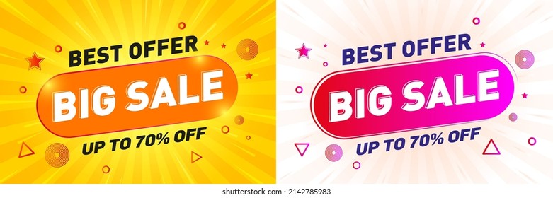 Big Sale Logo Unit, Sale Banner Design Template, Discount App Icon, Sale Offer, Logo Design, Sticker, Concept, Greeting Card Template, Icon, 