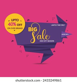 big sale , maga sale concept vector illustration with lines and 3d style, landing page, template, ui, web, mobile app, poster, banner, flyer, background, gift card, coupon, label, wallpaper