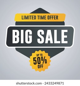 big sale , maga sale concept vector illustration with lines and 3d style, landing page, template, ui, web, mobile app, poster, banner, flyer, background, gift card, coupon, label, wallpaper