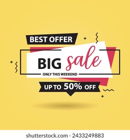 gran venta, maga venta concepto ilustración vectorial con líneas y estilo 3d, landing page, plantilla, ui, web, aplicación móvil, póster, banner, flyer, fondo, tarjeta de regalo, cupón, etiqueta, fondo de pantalla