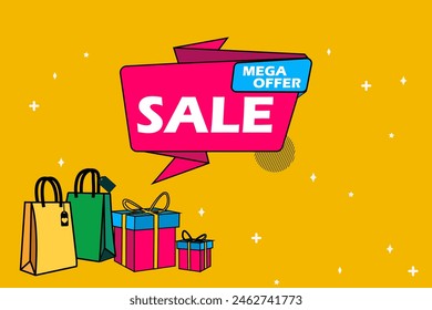 Big Sale Mega Offer: Don't Miss Out on Incredible Deals! Limited Time Only, Don't Miss Out! Best banner design for social media and corporate companies. EPS File.