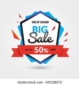 Big Sale - modern vector illustration of discount promo