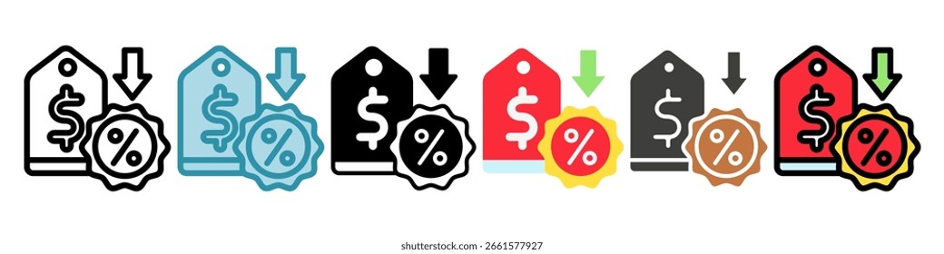 Großer Verkauf Multi-Stil, Mini-Illustration Symbol. Nutzung für modernes Konzept, Print, UI, UX-Kit, Web- und App-Entwicklung. Vektor in Bezug auf Handel, Einzelhandel, Marketing und Shopping.