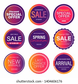 Big Sale and New Arrival Label Collection.