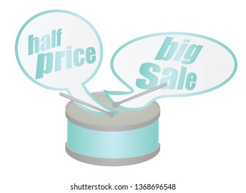 Big sale notice. vector illustration