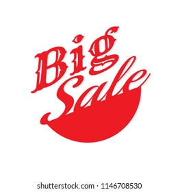 Big Sale off discount text. vector. on white background. banner. marketing. Business