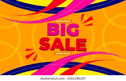 big sale offer discount sticker ads design