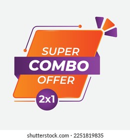 Gran venta de vector de plantilla de oferta. Mega venta, súper venta de compras especiales en línea, banner de descuento