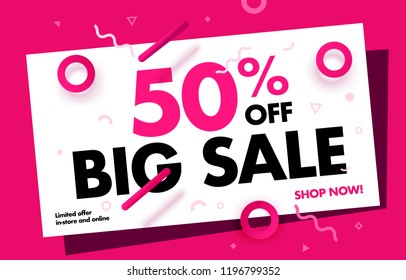 Super Sale Clothing And Accessories Banner Big Sale Clearance