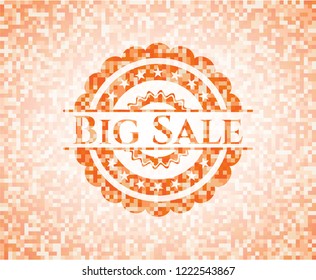 Big Sale orange mosaic emblem