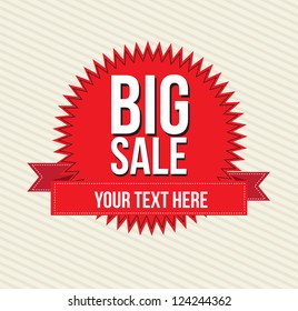 Big sale over white background vector illustration