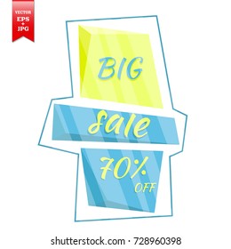 Big Sale Polygonal Icon. Vector Illustration.