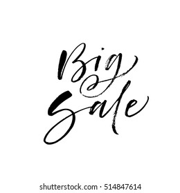 Big Sale Postcard Hand Drawn Lettering Stock Vector (Royalty Free ...