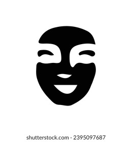 big sale poster background symbol. Cosmetic mask brand logo design element. Cosmetic mask t-shirt printing. Vector for sticker.