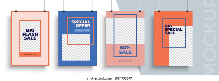 Big sale poster template. Easy to adapt to brochure, annual report, magazine, poster, card, corporate presentation, portfolio, flyer, banner, website, app