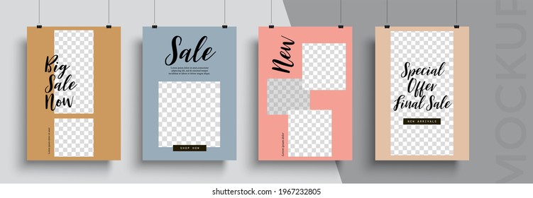 Big sale poster template. Easy to adapt to brochure, annual report, magazine, poster, card, corporate presentation, portfolio, flyer, banner, website, app