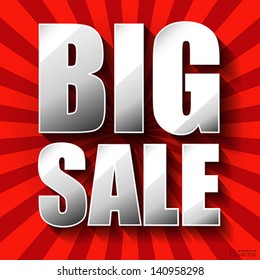 Big Sale poster.  Vector eps 10 illustration.