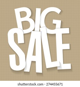 Big sale poster. Vector template.
