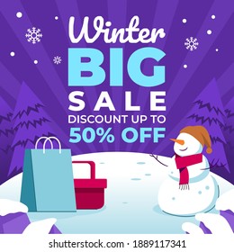 big sale posters for winter events