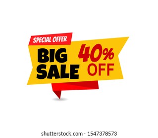 big sale pricing tag badge design.store discount banner card isolated vector design
