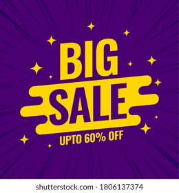 big sale promotional banner template for shopping