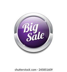 Big Sale Purple Circular Vector Button