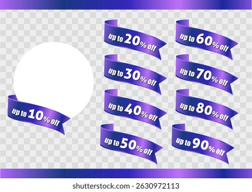 VENDA GRANDE - conjunto de números de fita roxo