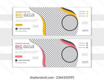  Big sale real estate house property facebook cover banner template