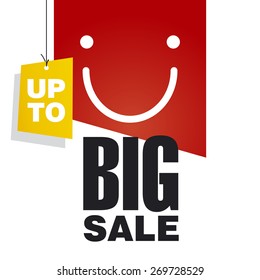 Up to Big Sale red background