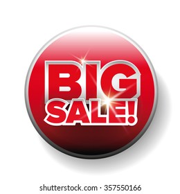 Big sale red button vector