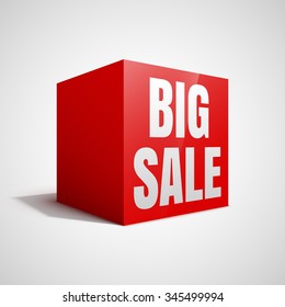 Big sale red cube.
