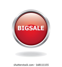 Big sale red glossy button