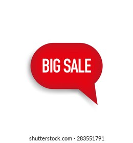 Big sale red speech bubble