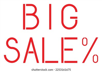 Big sale red text message