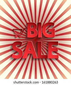 Big sale retro poster . Vector eps10.