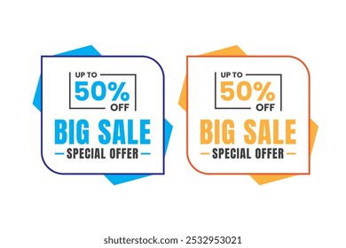 Big Sale Ribbon Banner Sign Vector Promotion