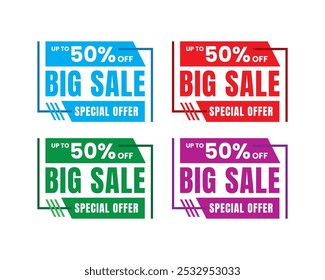 Big Sale Ribbon Banner Sign Vector Promotion