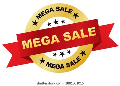Big sale ribbon. Big sale round sign. Big sale. Vector illustration