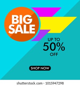 big sale round discount vector template