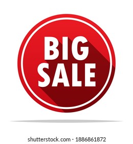 Big sale round icon vector isolated illustration