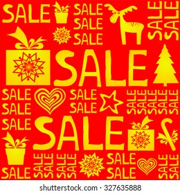 Big sale seamless vector texture.