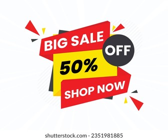 Big Sale, Shop Now, 50% Off