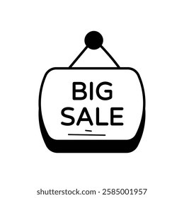 Big Sale Sign icon vector stock illustration