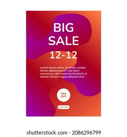 BIG SALE SPECIAL 12 12 TEMPLATE DESIGN. BANNER PROMOTION TEMPLATE BACKGROUND COVER VECTOR