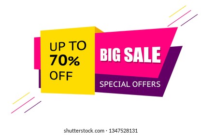 Big sale special offer -70 off sale banner
