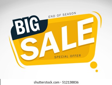 Big Sale and special offer, End of Season, Special Offer Vector illustration.Theme color.