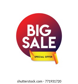 Big Sale Special Offer Label Logo Vector Template Design