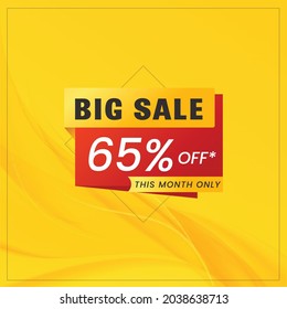 Big sale special offer, this month only, Sale banner template design, Vector illustration design.