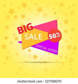 Big Sale and special offer. Vector illustration.