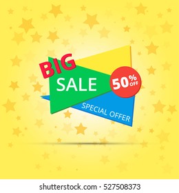 Big Sale and special offer. Vector illustration.